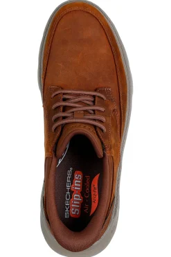 Uomo SKECHERS Scarpe stringate cuoio in materiale tecnico con soletta Arch Fit Garza Rowan