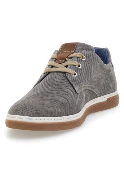 Uomo PITTARELLO ECO Scarpe Stringate Grigio con Tomaia Traforata in Pelle 200012