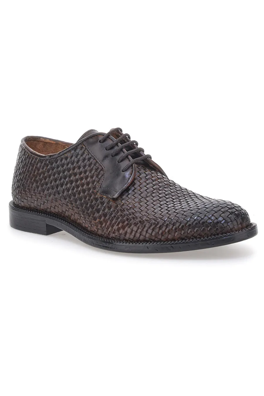 Uomo PITTARELLO CLASS Scarpe Stringate Marroni In Vera Pelle 2