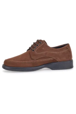 Uomo LONGFORD Scarpe Stringate Marroni in Vera Pelle Scamosciata Made In Italy 1