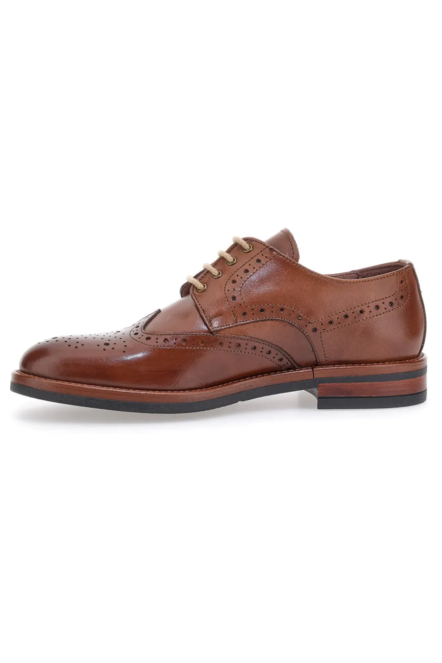 Uomo PITTARELLO CLASS Scarpe Stringate Marroni In Vera Pelle Made in Italy 06
