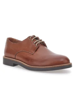 Uomo MAX DILLAN Scarpe Stringate Marroni In Vera Pelle 600