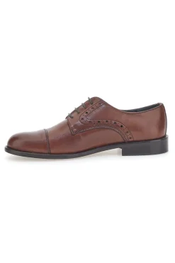 Uomo PITTARELLO Scarpe Stringate Marroni In Vera Pelle da Uomo 7715