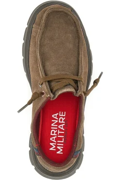 Uomo MARINA MILITARE Scarpe Stringate Marroni 1717