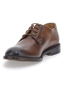 Uomo PITTARELLO PLUS Scarpe stringate marroni vera pelle artigianali made in Italy 11