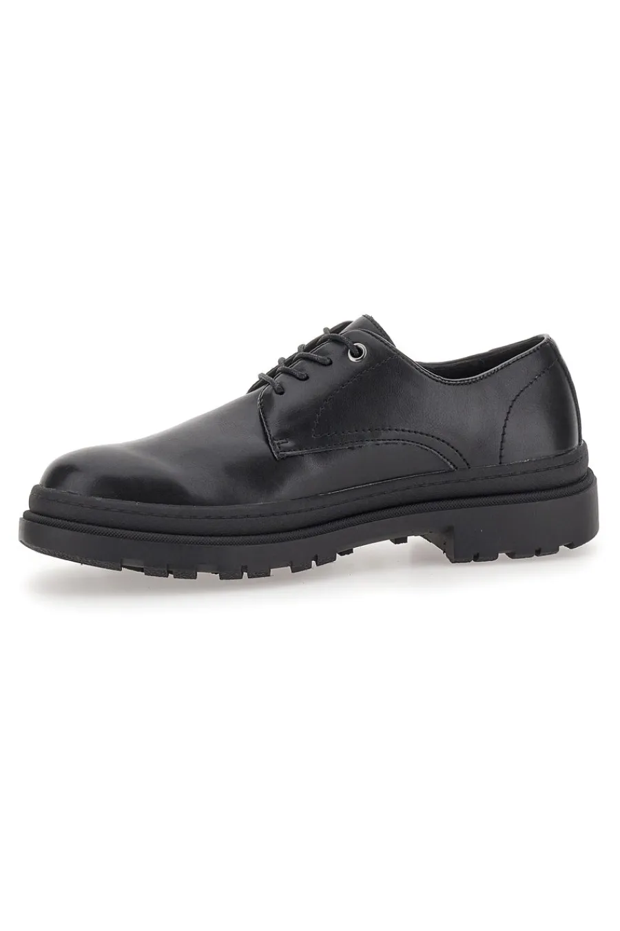 Uomo JOHES LAND Scarpe Stringate Nere Con Punta Arrotondata 2308105