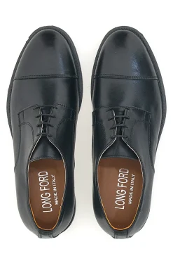 Uomo LONGFORD Scarpe stringate nere eleganti 320