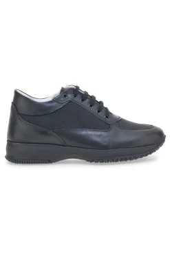 Uomo JERPOINT Scarpe Stringate Nere In Vera Pelle Made In Italy 620