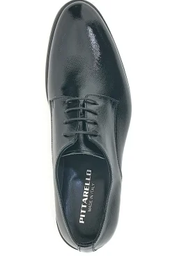 Uomo PITTARELLO Scarpe Stringate Nere In Vera Pelle Made In Italy 38020