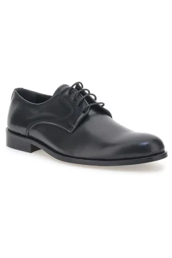 Uomo PITTARELLO Scarpe Stringate Nere In Vera Pelle Made In Italy 7720