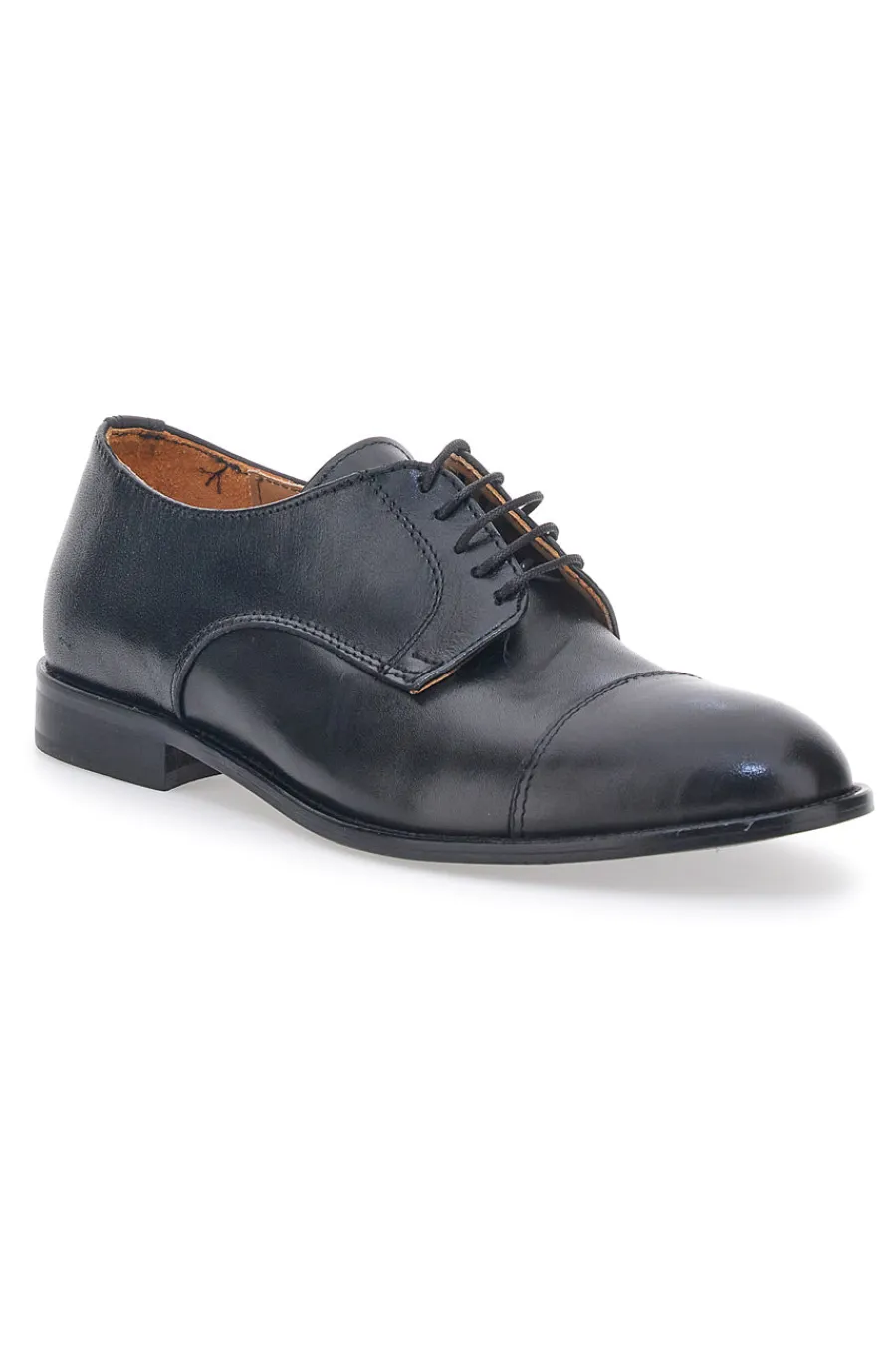 Uomo PITTARELLO Scarpe Stringate Nere In Vera Pelle Made In Italy 3
