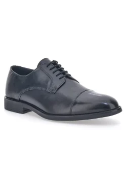Uomo MAX DILLAN Scarpe Stringate Nere In Vera Pelle 5001