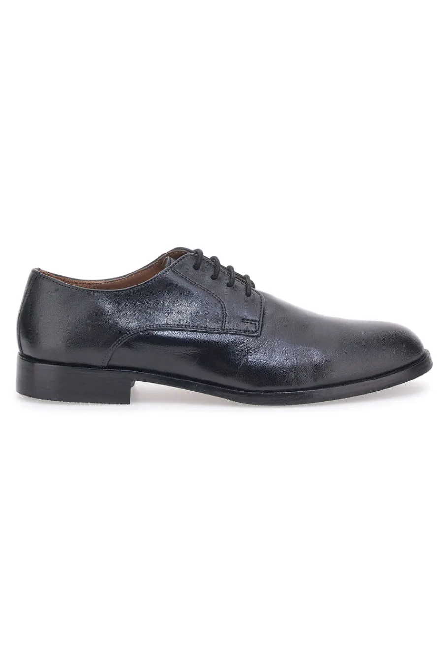 Uomo MAX DILLAN Scarpe Stringate Nere In Vera Pelle 565