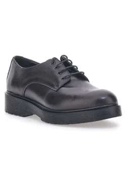 Donna MIO TEMPO Scarpe Stringate Nere Vera Pelle 258981