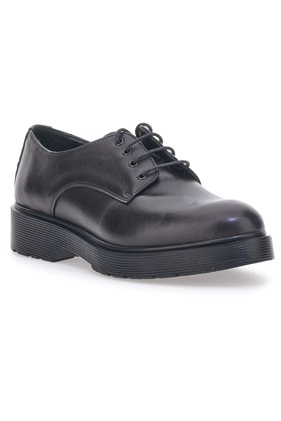 Donna MIO TEMPO Scarpe Stringate Nere Vera Pelle 258981