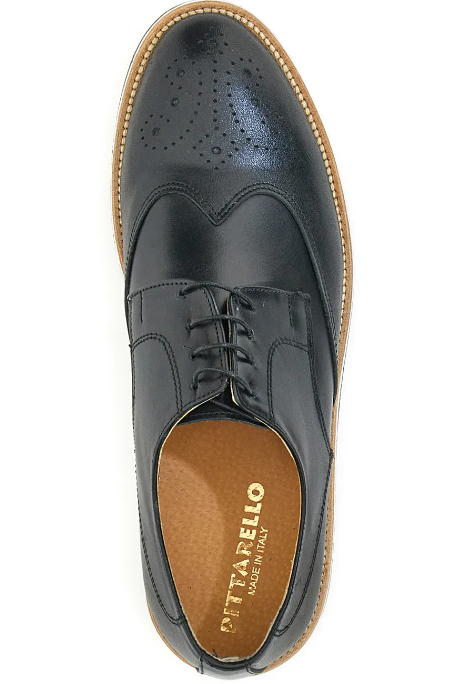 Uomo PITTARELLO Scarpe Stringate 995 Nere Vera Pelle