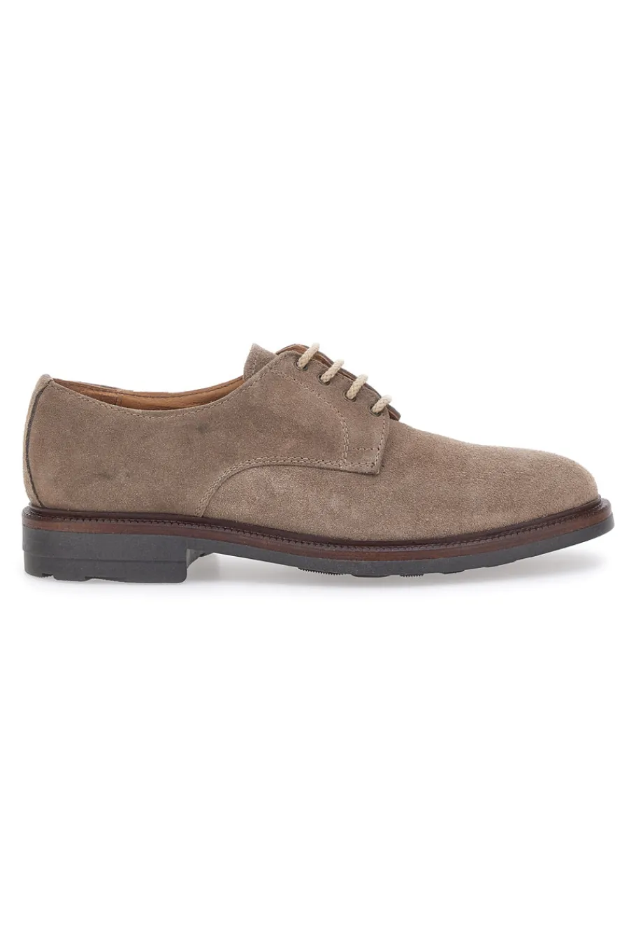 Uomo PITTARELLO Scarpe Stringate Taupe In Vera Pelle 6526