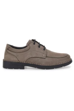 Uomo PITTARELLO ECO Scarpe Stringate Topo In Vera Pelle 22706