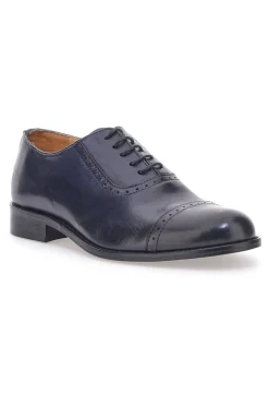 Uomo PITTARELLO PLUS Scarpe Stringate Vera Pelle Blu 021