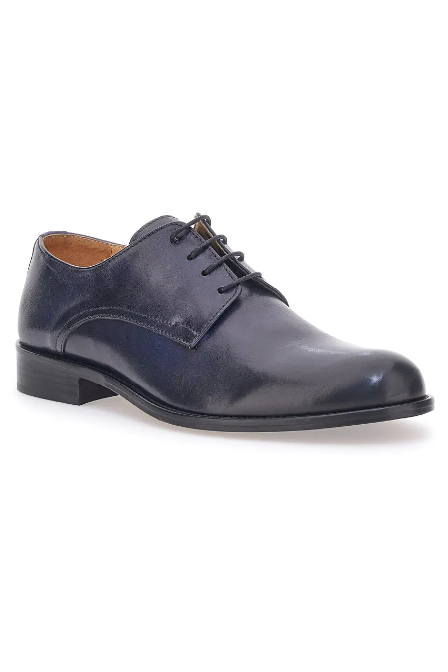 Uomo PITTARELLO PLUS Scarpe Stringate Vera Pelle Blu 623