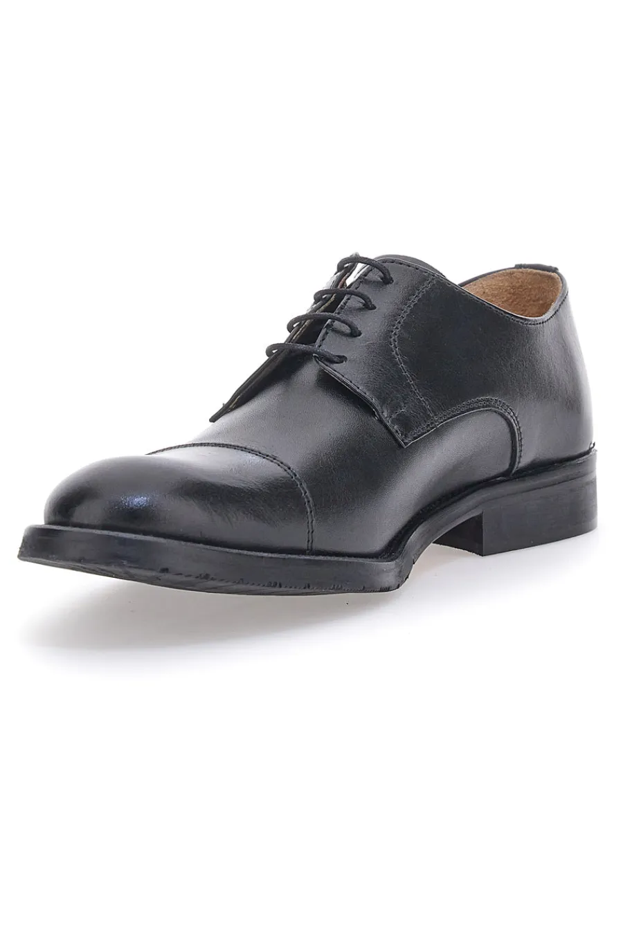 Uomo PITTARELLO Scarpe Stringate Vera Pelle Nere 5051