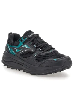 JOMA Scarpe trail da uomo nere e turchesi con suola tassellata TKSHOS2691