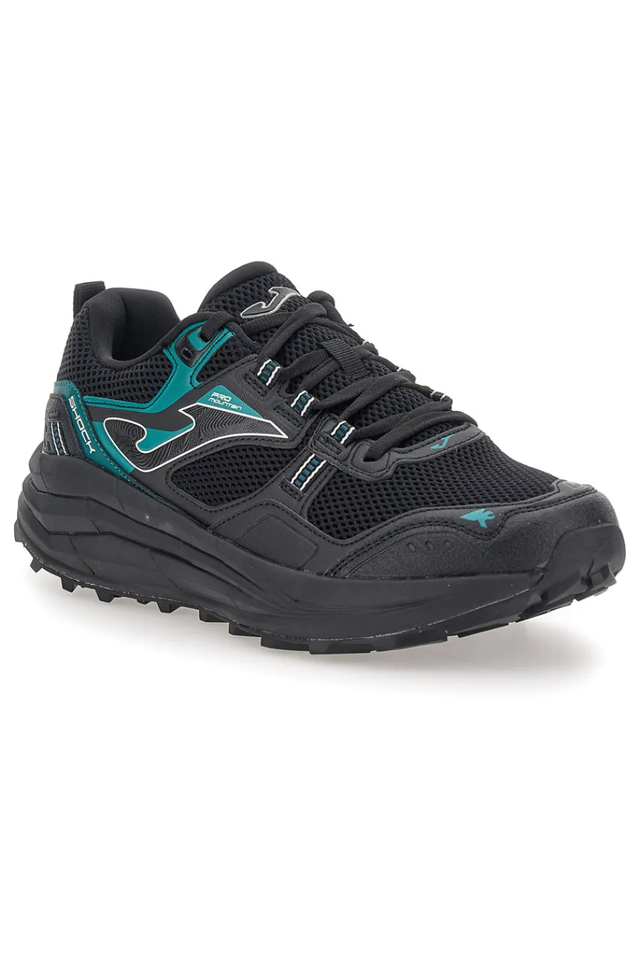 JOMA Scarpe trail da uomo nere e turchesi con suola tassellata TKSHOS2691