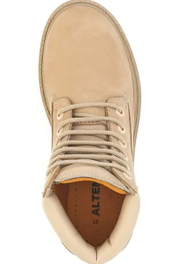 Donna ALTEMBERG Scarponcini beige con suola carrarmato 9065