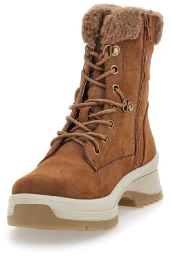 ALTEMBERG Scarponcini color cuoio con interno caldo SN20262 CAMEL Hot