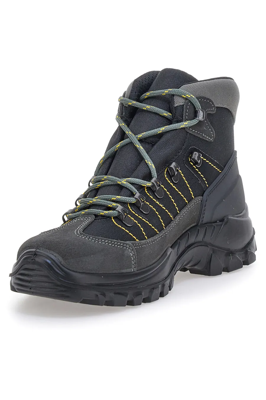 TRACK DOWN Scarponcini da trekking neri con suola carrarmato 133S