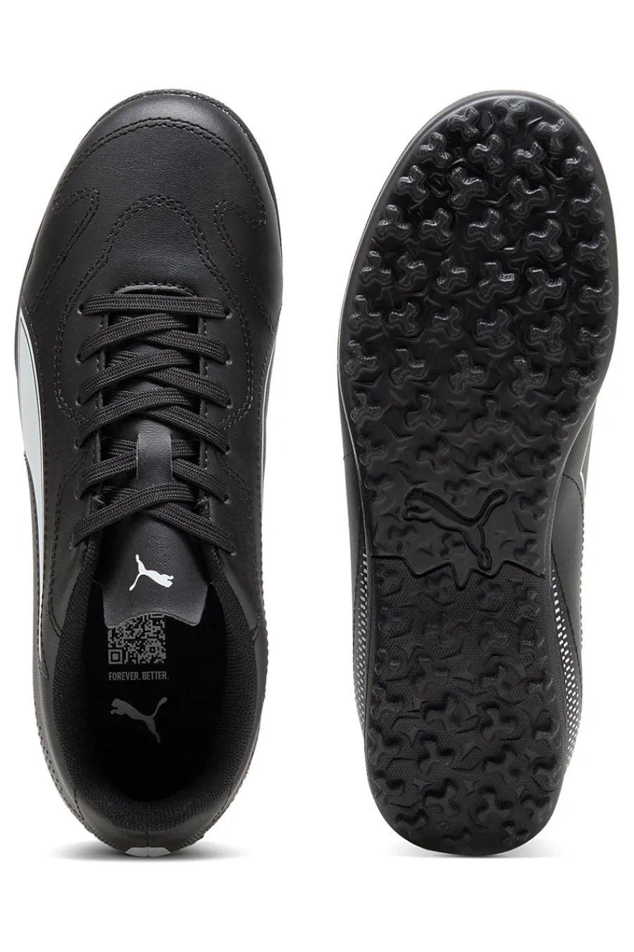 PUMA Schwarze Fußballschuhe mit Vitoria II TT Turf-Sohle für Kinder