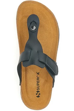 SUPERGA e Hausschuhe Flip Flops mit vorgeformter Innensohle S31C0 SCHWARZ Outlet