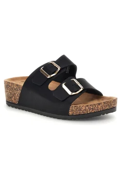 PITTARELLO SUN Schwarze Hausschuhe mit doppelter Schnalle Pittarello Sonne BLB2505221E NERO Online