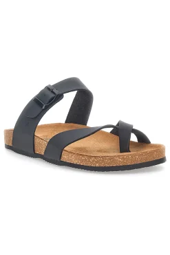 PITTARELLO TIERRA e Hausschuhe mit Kreuz und verstellbarer Schnalle Made in Italy 335A20630SR SCHWARZ Clearance