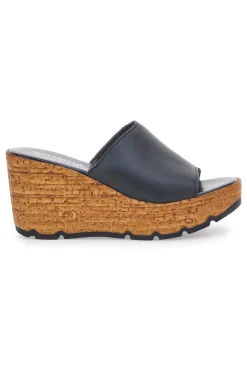 PITTARELLO e Keilpantoffeln mit Korkeffekt 27623002 SCHWARZ New