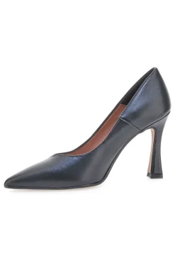 FRANCESCA GRITTI e Pumps aus echtem Leder mit Spool-Absatz 157 SCHWARZ Discount