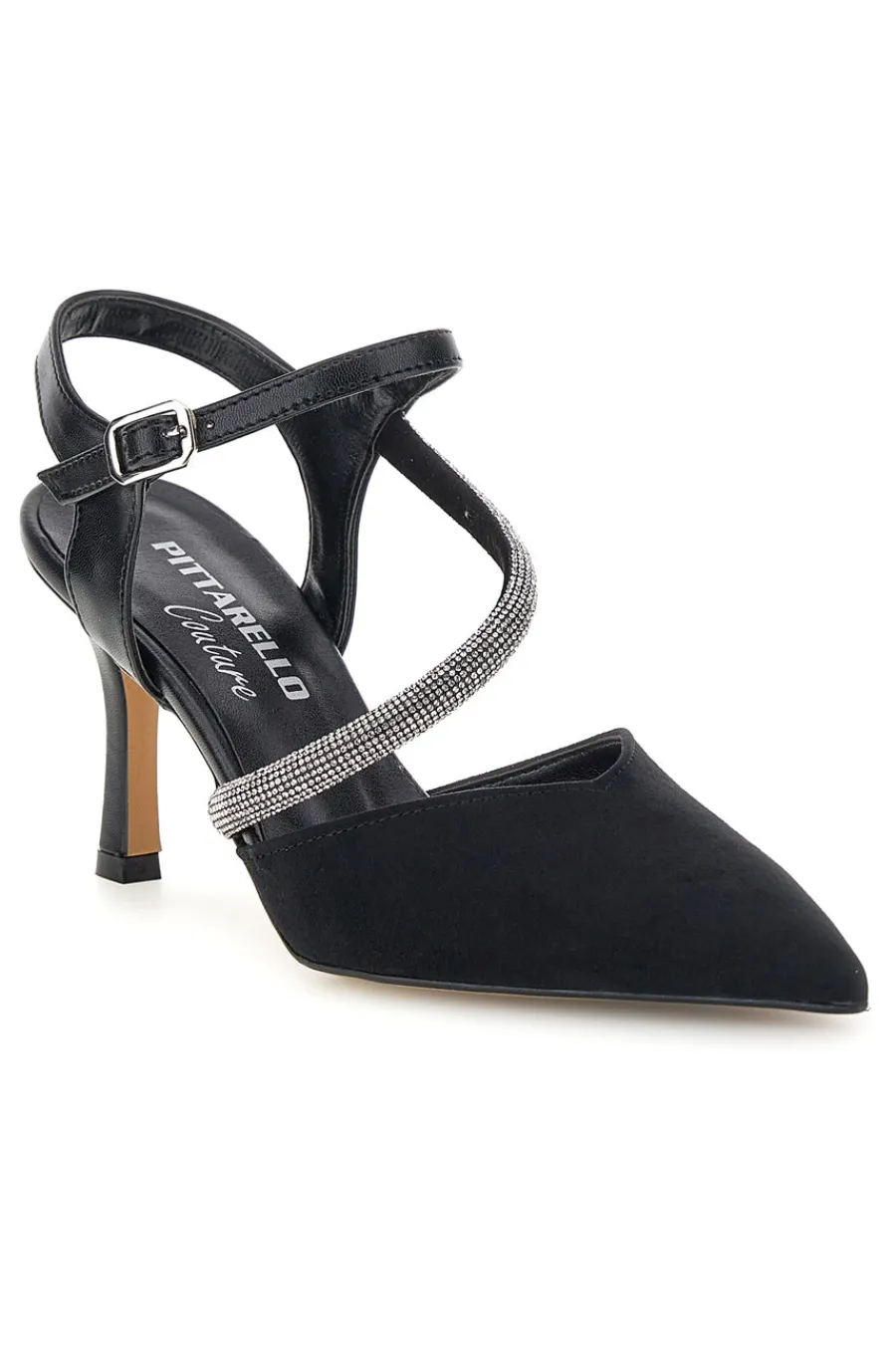PITTARELLO COUTURE Schwarze Pumps mit Riemchen 65302 NERO Clearance