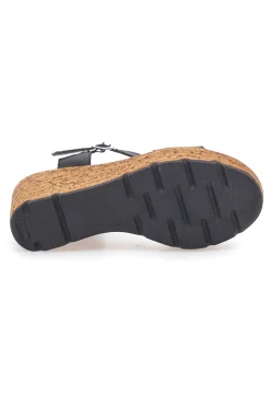 PITTARELLO e Sandalen mit Obermaterial aus Leder und Keilabsatz 34723002 SCHWARZ Online