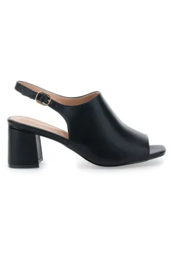 FIRST LADY e Sandalen mit Riemen hinten und Öffnung vorne P545 SCHWARZ Discount