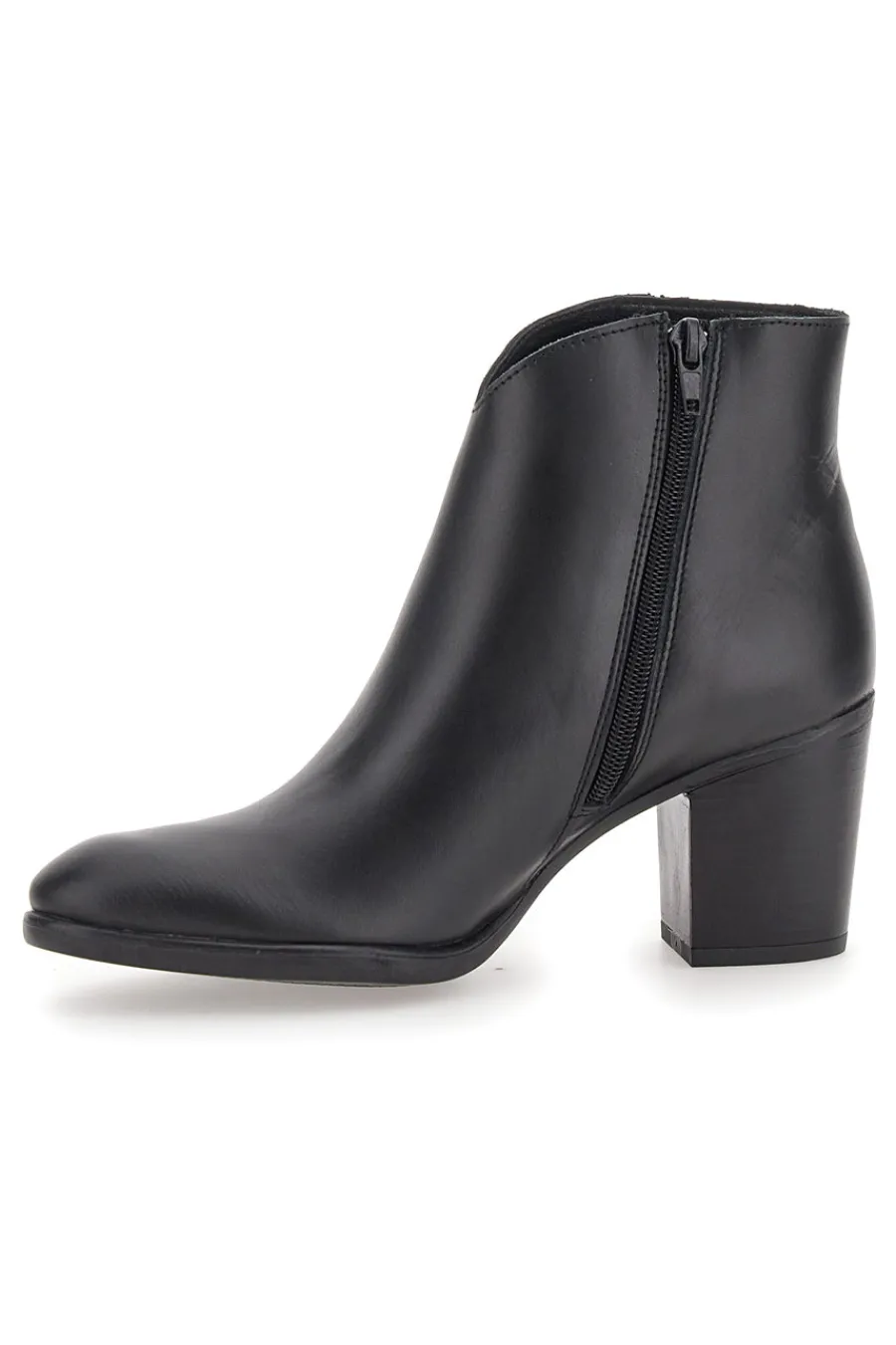 PITTARELLO GLAM e Stiefeletten aus echtem Leder mit Blockabsatz 45660 SCHWARZ Hot