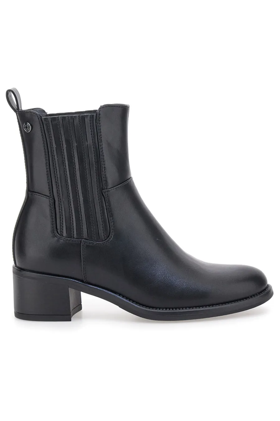 PITTARELLO e Stiefeletten mit strukturiertem Seitenband und mittlerem Absatz -Kapsel BT251152002 SCHWARZ