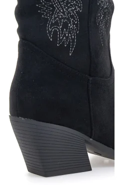CAFÈ COST Schwarze Stiefel mit Stickerei und Absatz Cafè Kosten RQ2616 NERO Online