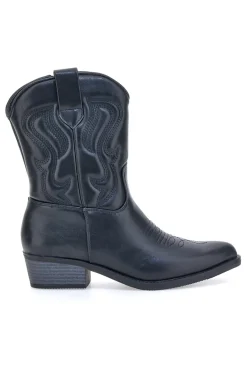 CAFÈ COST e Texaner-Stiefeletten mit Café-Stickerei kosten H52804 SCHWARZ