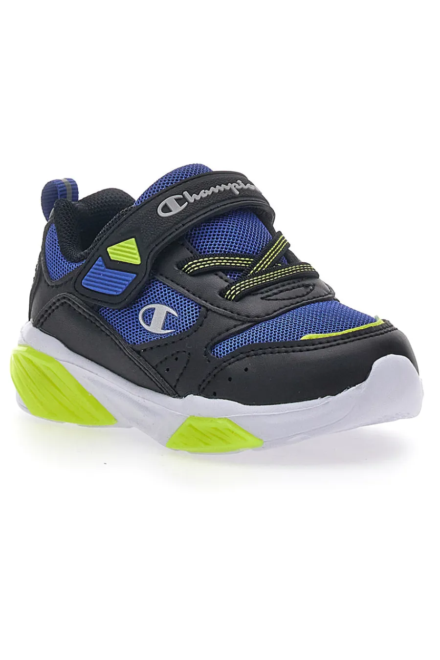 CHAMPION Schwarze und blaue Turnschuhe mit Lichtern Wave B TD