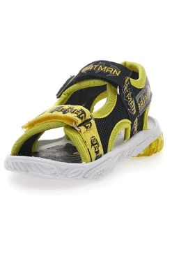 BATMAN Schwarze und gelbe Sandalen mit Lichtern und Klettverschluss W1020214T