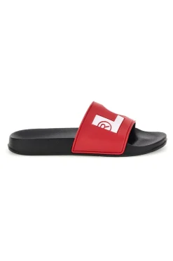 LEVI'S Schwarze und rote Badelatschen mit -Logo VPOL0241S