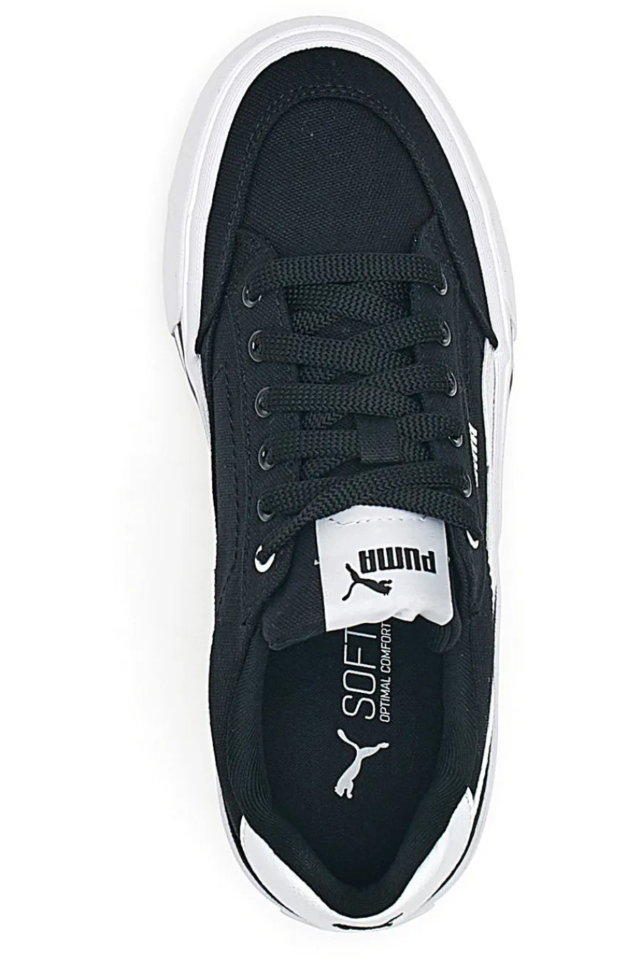 PUMA Schwarze und weiße Segeltuchsneaker Court Classic Vulc Fs Jr