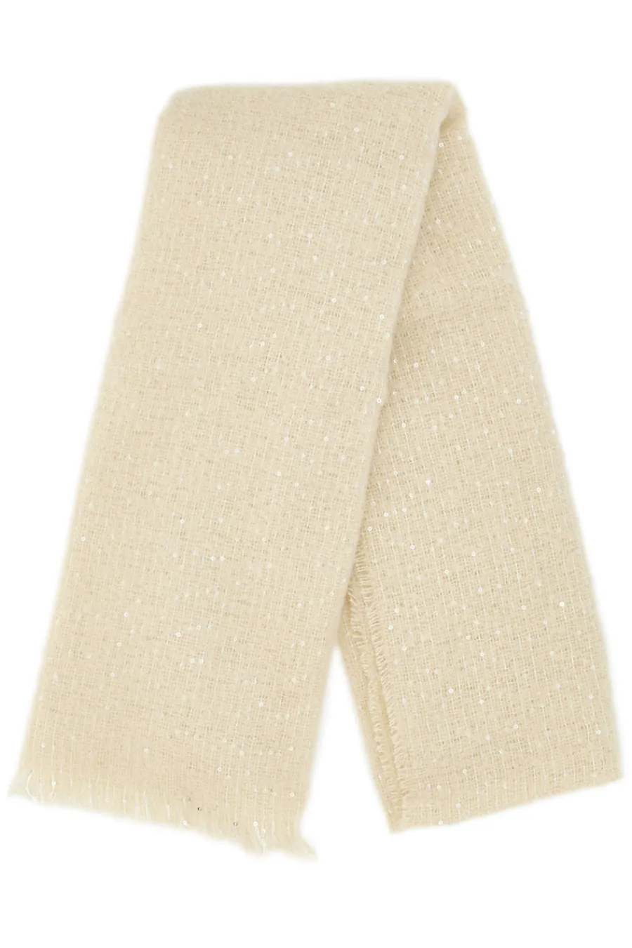 GMV Sciarpa beige calda e morbida con paillettes Gianmarco Venturi CLASS 65471