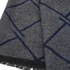 RONCATO Sciarpa grigia fantasia geometrica double face 46,003,18