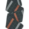 RONCATO Sciarpa in viscosa nera a quadri con righe 46,003,06